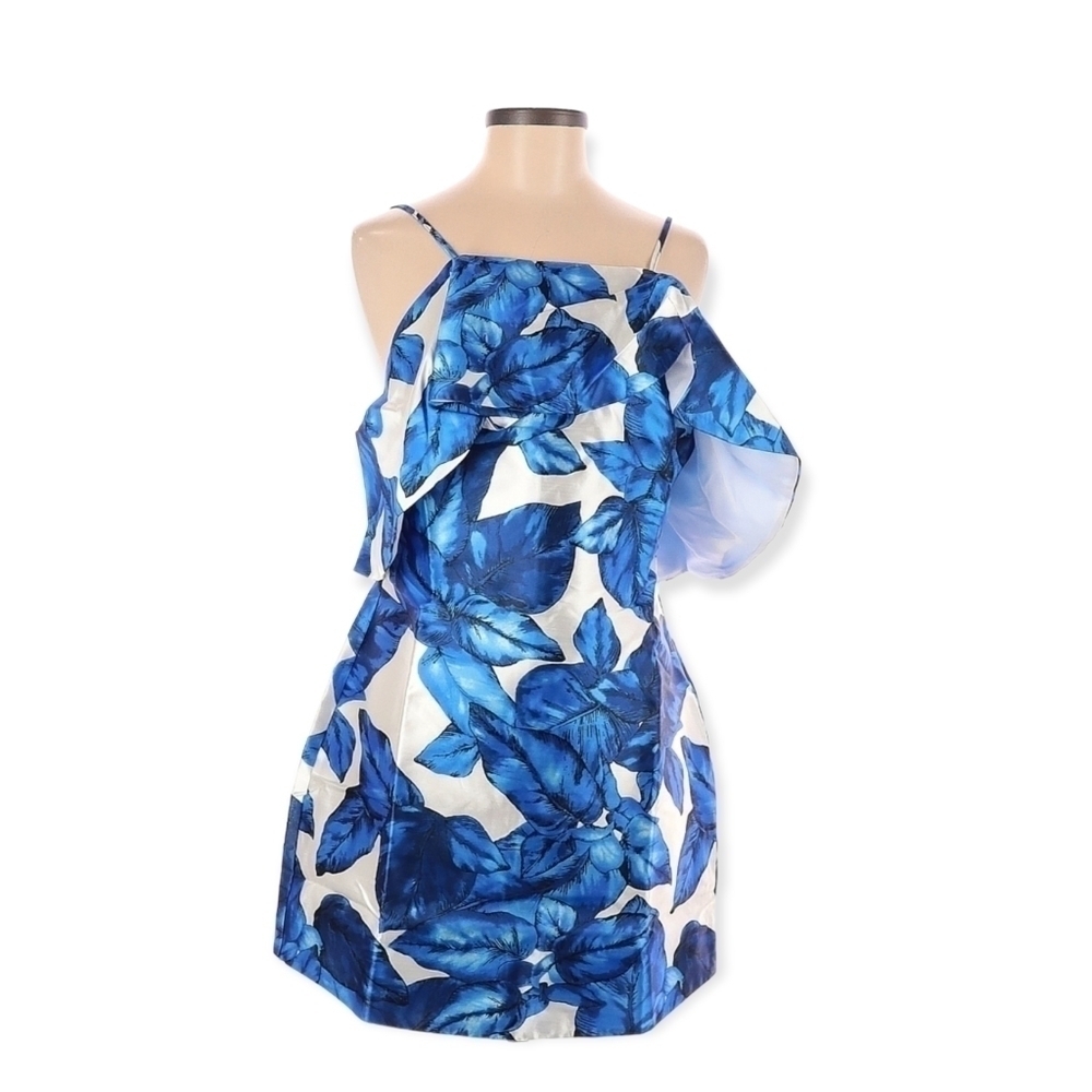 NWT‎ Renn Blue Tropical Floral Sleeveless Dress Size M